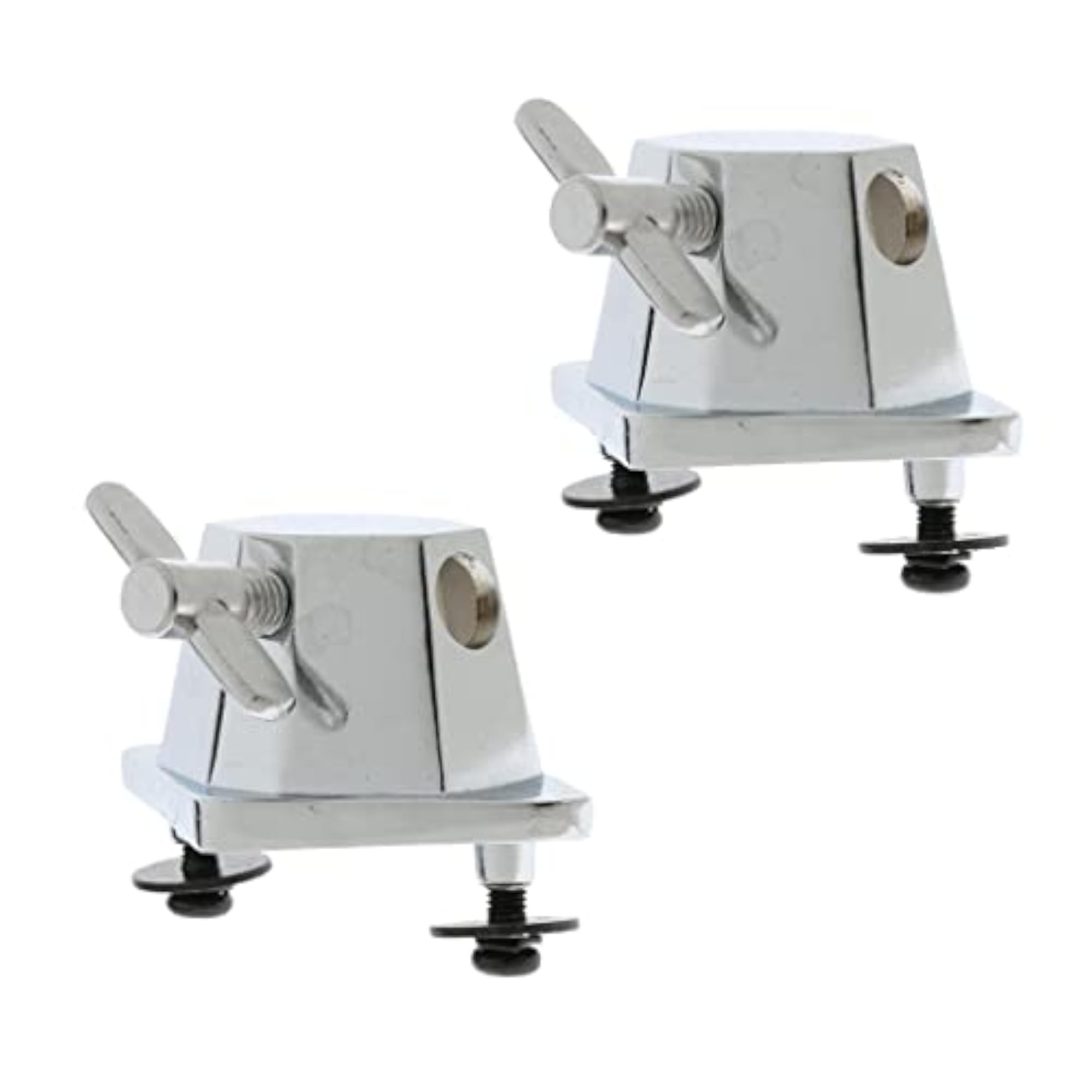 2Pcs Chrome Floor Tom Leg Mount Bracket Replacement Part